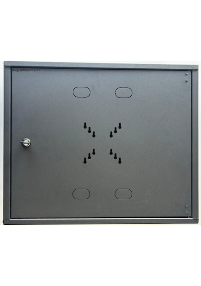 Nif Bilişim İki Yönlü Kilitli Metal Pano Hareketli Raf Kayıt Cihazı Panosu Dvr Box 55cmx45cmx15cm Siyah