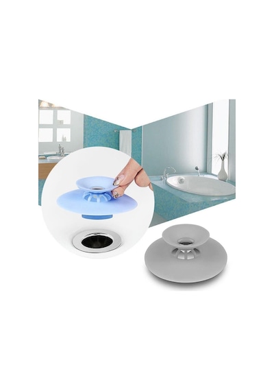 Silikon Lavabo Küvet Süzgeci Kilitli Lavabo Tıkacı Lavabo Küvet Tıpası 7010