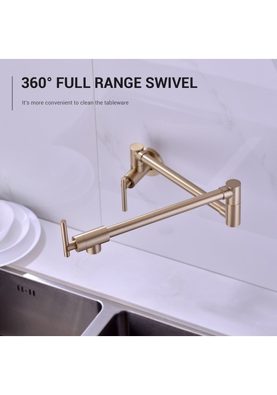 Mutfak Ocak Üstü Musluk Pot Yeni Model İthal Mat Gold... Mat Gold