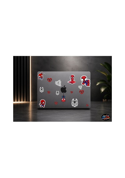 Örümcek Adam Mini Kahraman Sticker Seti 17x30 Cm Spider-man Temalı Laptop Ve Defter Dekoratif Çıkartma