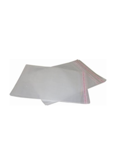 Carpcorn Şeffaf Bantlı Jelatin Yapışkanlı Poşet 100 Adet 40 x 45 + 5 CM