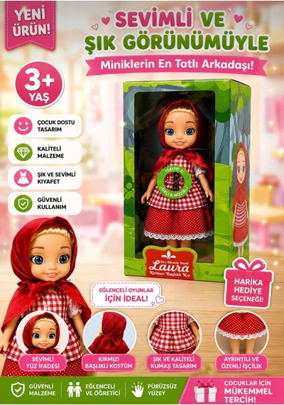 Tesettürlü Bebek Sesli Dua Eden İlahi Okuyan Eğitici Gözleri Hareketli Konuşan Oyuncak Et Bebek 43 Cm Kırmızı
