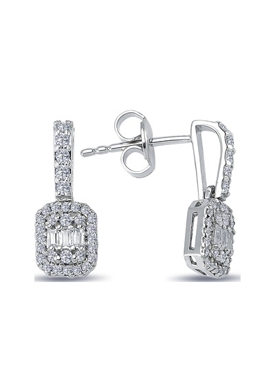 Lova 0,35 Karat Baget Pırlanta Küpe - 3040068