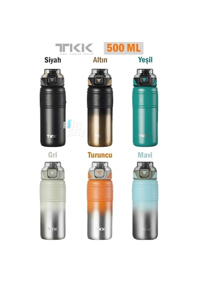 Tkk 500 Ml Çelik Termos Çift Kullanım Pipetli/rahat İçim -12/24 Sıcak-soğuk- Yalıtım -2022500ml 001