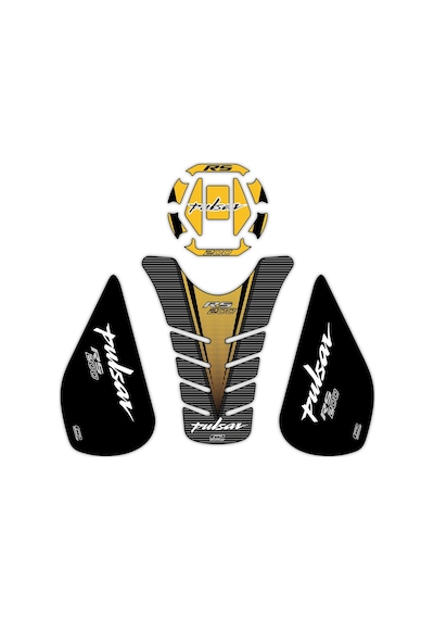 GP Kompozit Bajaj RS 200 2015-2020 Uyumlu Tank Pad Seti Sarı