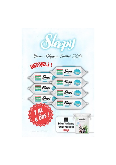 7 Al 6 Öde Sleepy Ocean - Okyanus Islak Havlusu Ve Rosıe Tekli