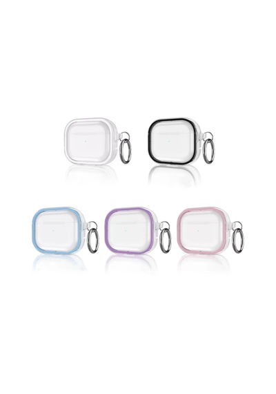 Movenchy Apple Airpods Uyumlu  Pro 2 2.nesil Shiny Şeffaf Kılıf - Pembe Belirtilmemiş