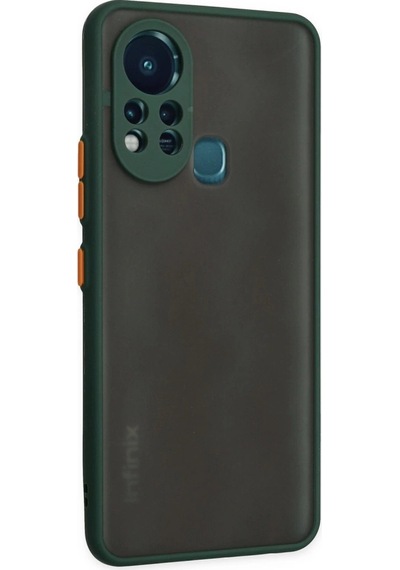 İnfinix Hot 11s Kılıf Montreal Silikon Kapak - Yeşil Düz Renkli