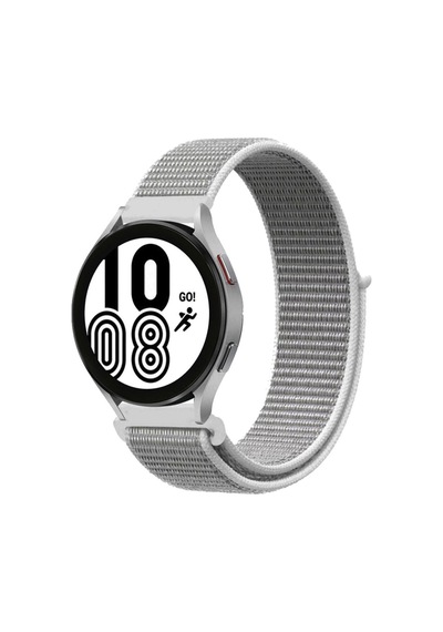 Samsung Galaxy Watch 4 Hasırlı Cırtcırtlı Kordon Saat Değildir - Beyaz