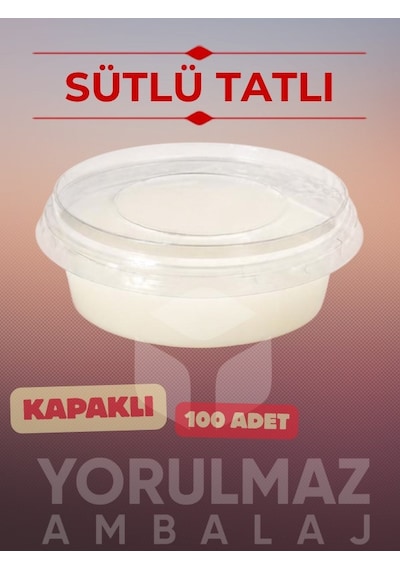 150 Cc Kapaklı Süp Kase 100 Adet Kullan At Tatlı Kasesi Paket Servis Siyah