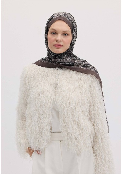 Freshscarfs Helene Desen Şal Füme gri