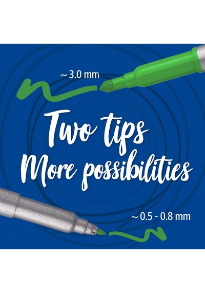 Çift Uçlu Keçeli Kalem 3.0 - 0.8mm 72'li