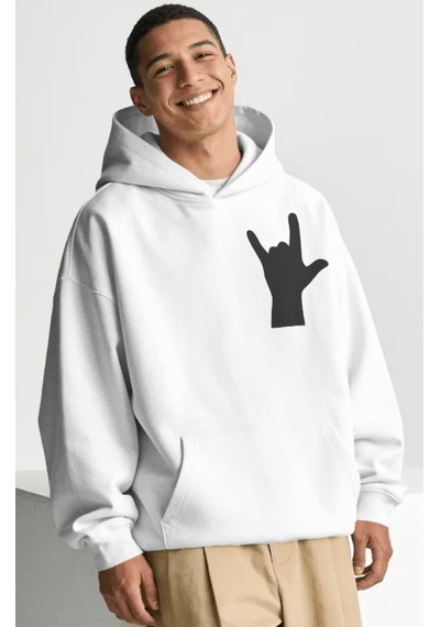 Sevbano Nin Rock Metal Müzik Grubu Sırt Baskılı Unisex Oversize Premium H beyaz