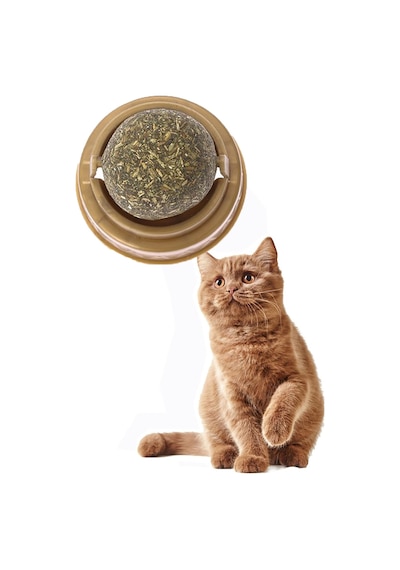 Kedi Yalama Topu Doğal Catnipli Yenilebilir Kedi Nanesi Otu Oyun Topu Oyuncağı Cat Top Oyuncak