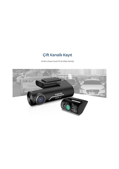 Vueroid Araç Kamerasi 2k Sony Starvis Görüntü Sensörü Gps D20