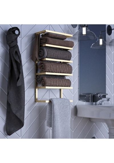 lyla concept Viola Metal Katlı Havluluk Gold Altın