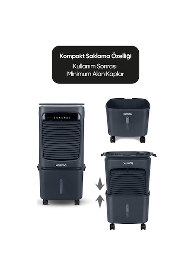 Kac100 100w Evaporatif Hava Soğutucu Mobil-portatif Klima İle Ferahlatıcı Hava