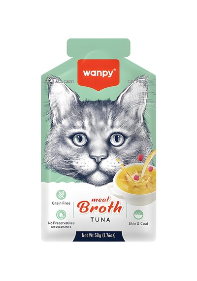 Wanpy Ton Balıklı Tahılsız Kedi Çorbası 50gr X 12 Adet