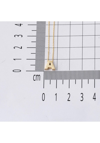 A Harfi 14 Ayar Altın Taşsız Minimal Harf Kolye