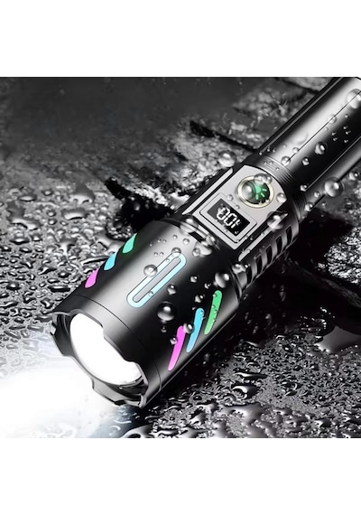 Ws-9944 20w Zoomlu Fosforlu Metal Şarjlı El Feneri Çok Renkli