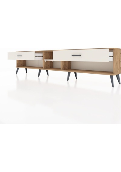 Arges Tv Ünitesi Tek Raflı 2 Çekmeceli 220x30x51 Çam-aytaşı Aytası/aytası - Atlas Çam