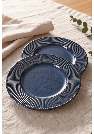 Keramika Lapis Myra Servis Tabağı 27 Cm 6 Adet Q08 Lacivert