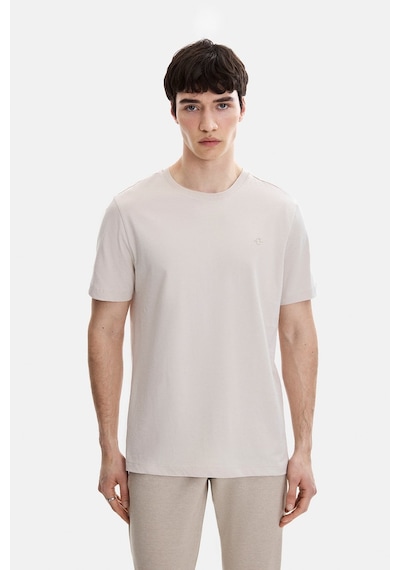 Backandbond Bej Regular Fit Bisiklet Yaka Tişört