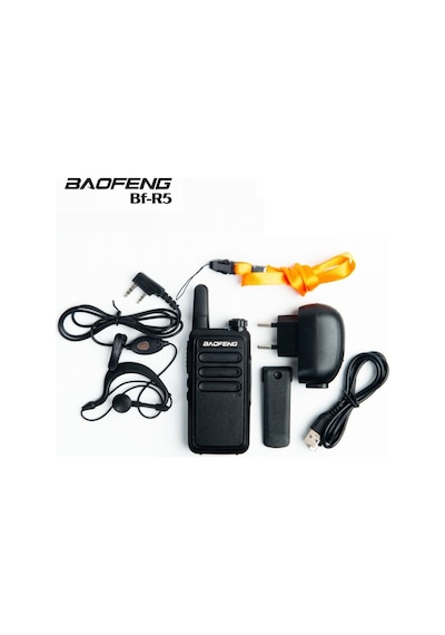 10lu Baofeng R5 Kablosuz El Telsizi Kulaklık Dahil Set - Pmr 446 Mikro Usb Şarjlı