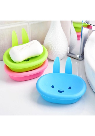 8pcs Banyo Ve Mutfak Aksesuarları İçin Çift Katlı Sevimli Smile Sabun Dispenserleri Çok Renkli