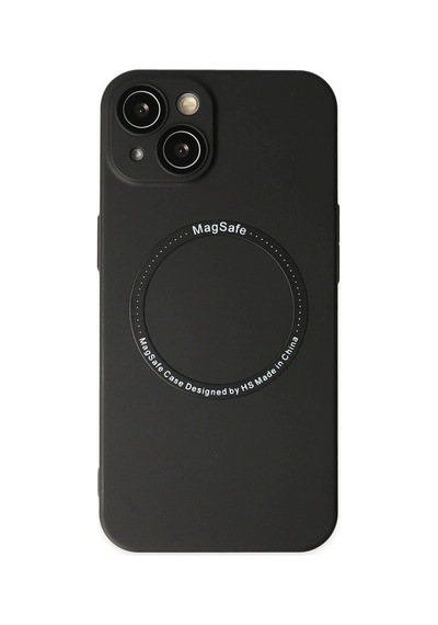 Apple iPhone Uyumlu 14 Plus Kılıf Jack Magneticsafe Lens Silikon - Siyah İtdark30158