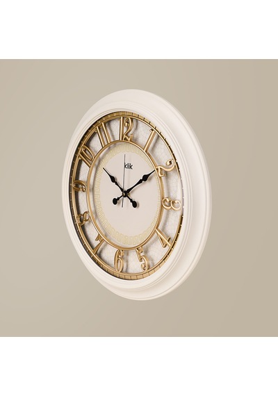 Klik Babil Saray Işıklı Duvar Saati - Krem - 46 Cm Çok Renkli