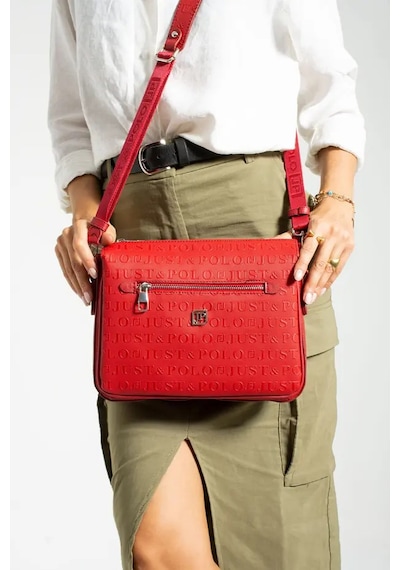 Just Polo Kadın Bol Gözlü Ayarlanabilir Askılı Şık Omuz Çantası Shoulder Bag Kırmızı