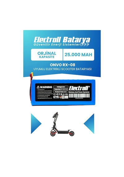 Onvo Rx-08 Uyumlu Batarya Standart Kapasite Batarya 60v 25ah Elektrikli Scooter Bataryası Diğer