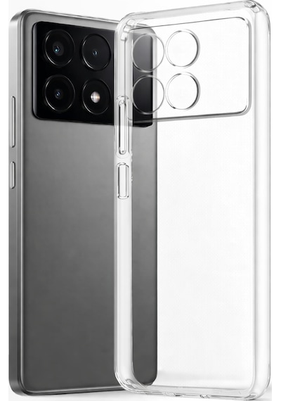 Poco X6 Pro Uyumlu Kılıf Şeffaf Kamera Korumalı 3d