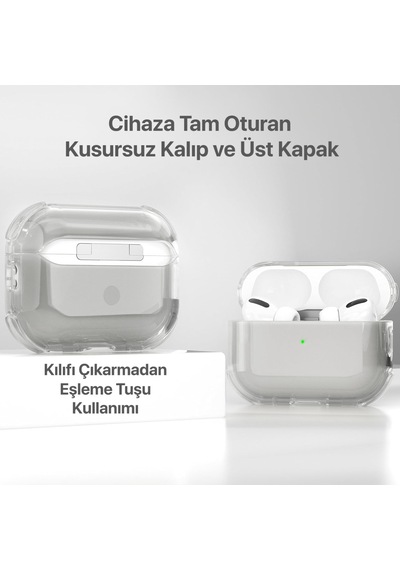 Airpods Pro 3 İçin Ultra Şeffaf Silikon Kılıf Darbe Emici Köşeler İle Mükemmel Koruma Ve Yüksek