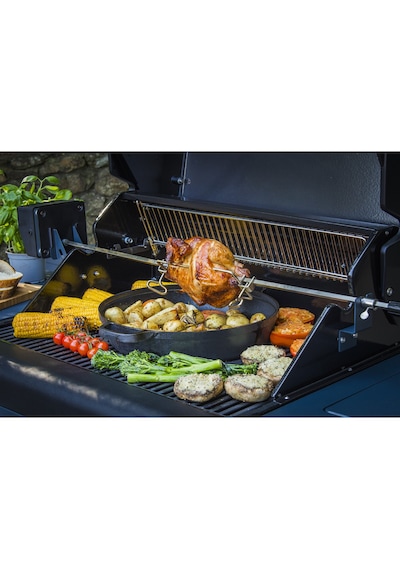 Aygaz X350 Klasik Lpg'li Barbekü - Led Işıklı, Pratik Kullanım, Geniş Izgara Alanı, Gri Mavi Gri