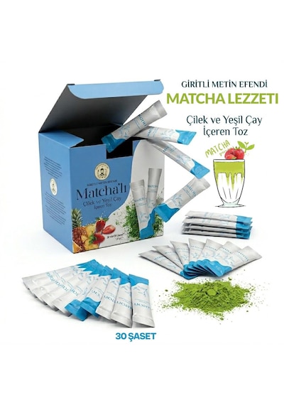 Premium Çilek Aromalı Detox Burner Form Maça Çayı 2 Kutu - 60 Adet Giritli Metin Efendi
