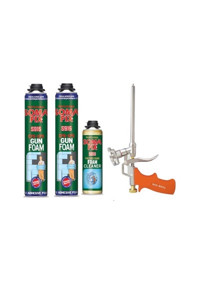2 Adet 750 ML Tabancalı Mantolama P.Ü. Köpük + Tabanca + Temizle