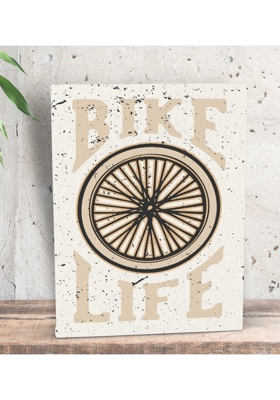 Bk Gift Bike Life Tasarımlı Dekoratif Mini Kanvas Tablo 15x20cm-1
