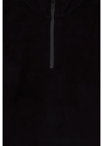 U.S. Polo Assn. Erkek Çocuk Yarım Fermuarlı Siyah Polar Sweatshirt 50298060-VR046