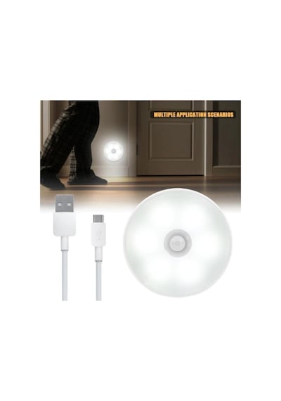 Hareket Sensörlü Usb Şarjlı Led Işık  Lamba