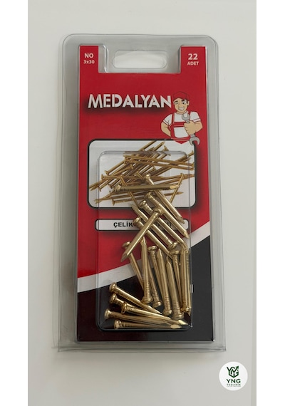 Medalyan Çelik Çivi Sarı 3cm 3 CM