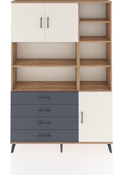 Arges Dolap 9 Raflı 4 Çekmeceli 3 Kapaklı 132x30x195 Çam-aytaşı/antrasit Aytası/antrasıt Arges Dolap 9 Raflı 4 Çekmeceli 3 Kapaklı 132x30x195 Çam-aytaşı/antrasit Aytası/antrasıt
