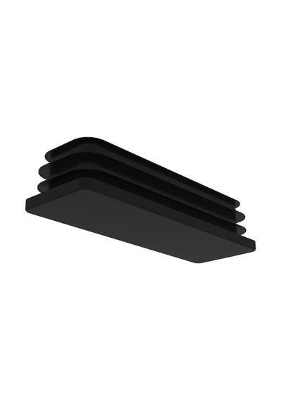 Cateksss 40x120 Mm Profil İçin Kademeli İçe Geçme Profil Tapası, Profil Kapak, Profil Tapa Siyah - 46 Lı Paket