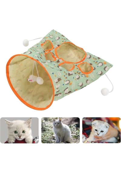Hışırtılı Kedi Oyun Tüneli Çantası