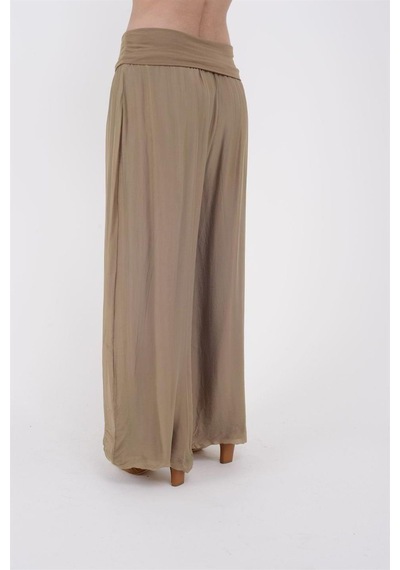 Bohem Stil Italyan Korsajlı Astarlı İpek Wes Pantolon -8733 Camel