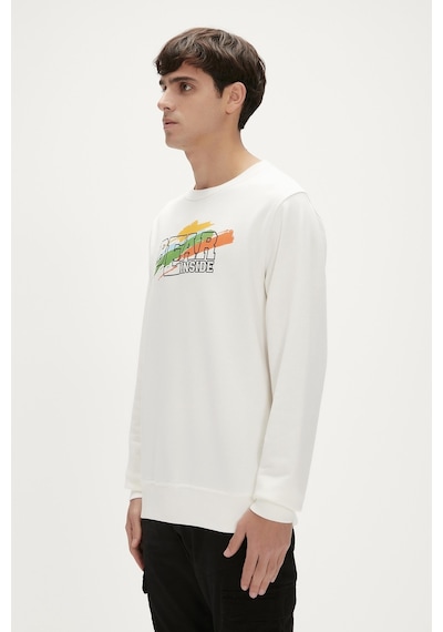 Bad Bear Crayon Crewneck Sweatshırt Erkek Ekru 23.02.12.012 001