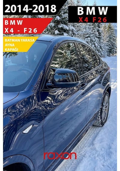 Bmw X4 F26 2014 2018 Batman & Yarasa Ayna Kapağı Parlak Piano Black Sport