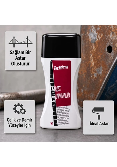 Yachticon - Paslanma Ve Korozyon Önleyici Pas Dönüştürücü 250 Ml : Pası Sökmez, Kararlı Bir Zırha Dönüştürür