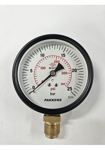Çap 100 ALTtan 25 Bar Kuru Manometre - Pakkens
